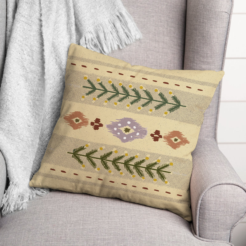 Housse et insert de coussin extérieur à motif 7, 20 po x 20 po, Jaune