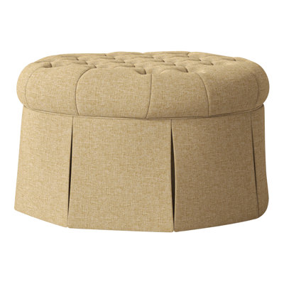 Alma 35" Tufted Round Cocktail Ottoman
