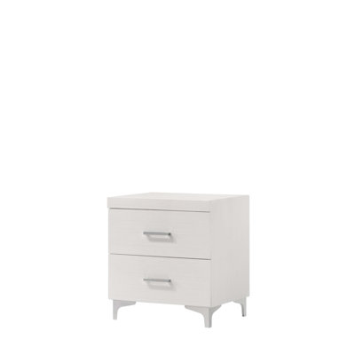Casilda Finish Nightstand With Dovetail Drawers And Metal Glide, Perfect For Modern And Classic Bedrooms