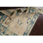 Tapis beige / ivoire en laine noué à la main de conception unique 4 pi 11 po x 7 pi 10 po New Age