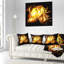 Feu abstrait fractal abstrait sur fond noir - coussin imprimé abstrait-29962951-29960390