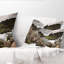 Dramatic Oxarafoss Waterfalls - Coussin décoratif à imprimé abstrait
