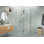 Cabine de douche à charnière en verre sans cadre à 90 degrés Halo 60 po x 39 po x 78 po Halo