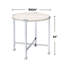Et table de bout ronde en chêne blanc avec support, 24 pouces dans toutes les directions, 17 lb, parfaite pour les petits espaces, taille, une pièce pratique et élégante