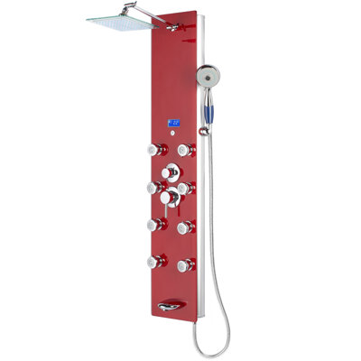 Panneau de douche en aluminium avec pomme de douche Blue Ocean