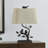 22" Bronze Resin Table Lamp With Birds And Rectangle Linen Shade-915767773-915767774