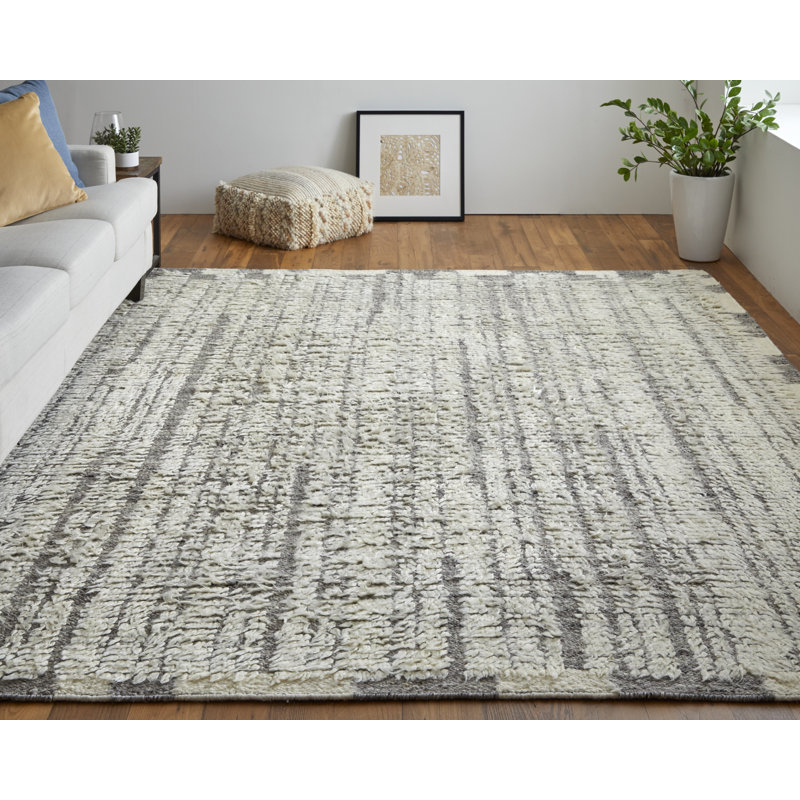 Ashby Wool Abstract Area Rug, Rectangle 3'6" x 5'6"