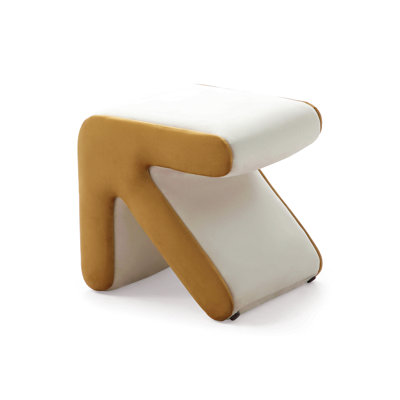 Tabouret rembourré en velours moderne pour enfants avec tabouret, banc pour chaussures, repose-pieds, tabouret à multiples facettes, repose-pieds, table basse, flèche, conception, artisanat, décoration, salon, chambre à coucher, beige et or