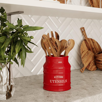 Porte-ustensiles de cuisine en céramique pour comptoir de cuisine, organisateur de spatule pour comptoir