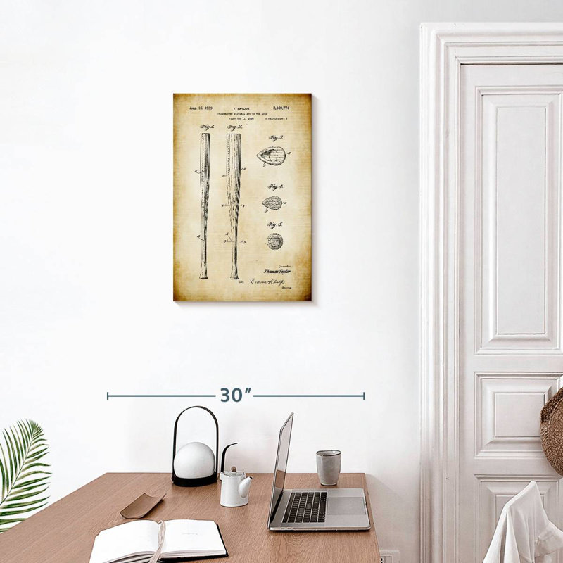 Streamlined Baseball Bat Ladarrin, 24" H x 16" W