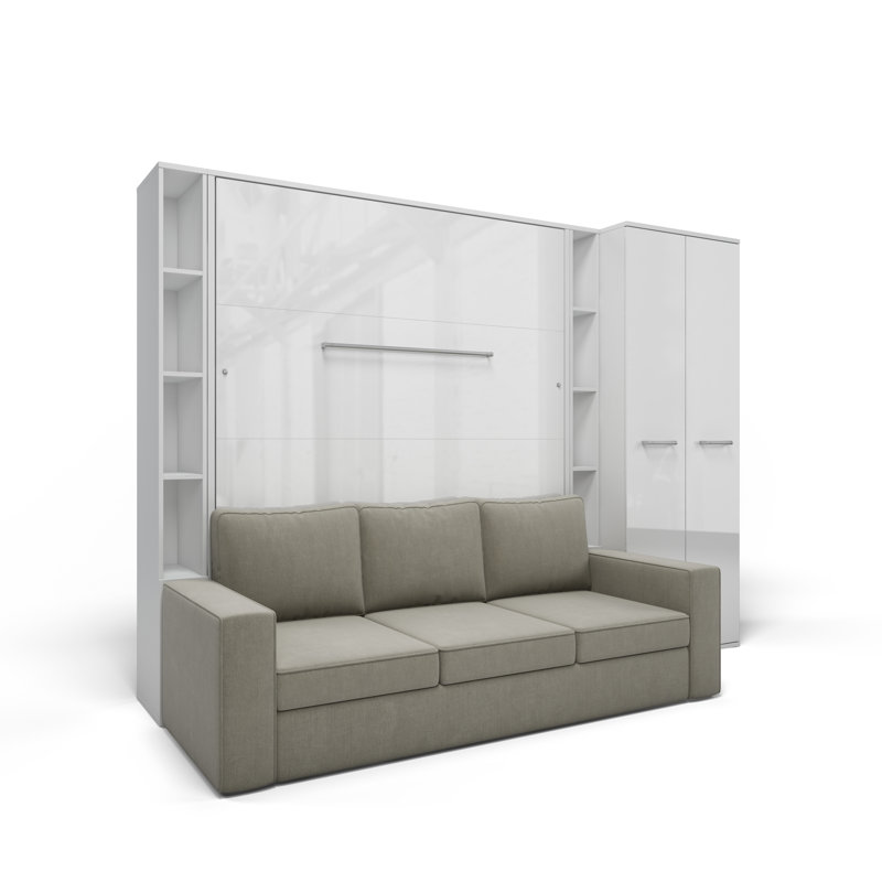 Chawki Upholstered EU Kingsize - 160 X 200 Cm Bed, White/Sand
