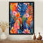 «Botanical Orange Blue Palm Leaves - Palmiers et palmiers», art mural-91953386-91953387
