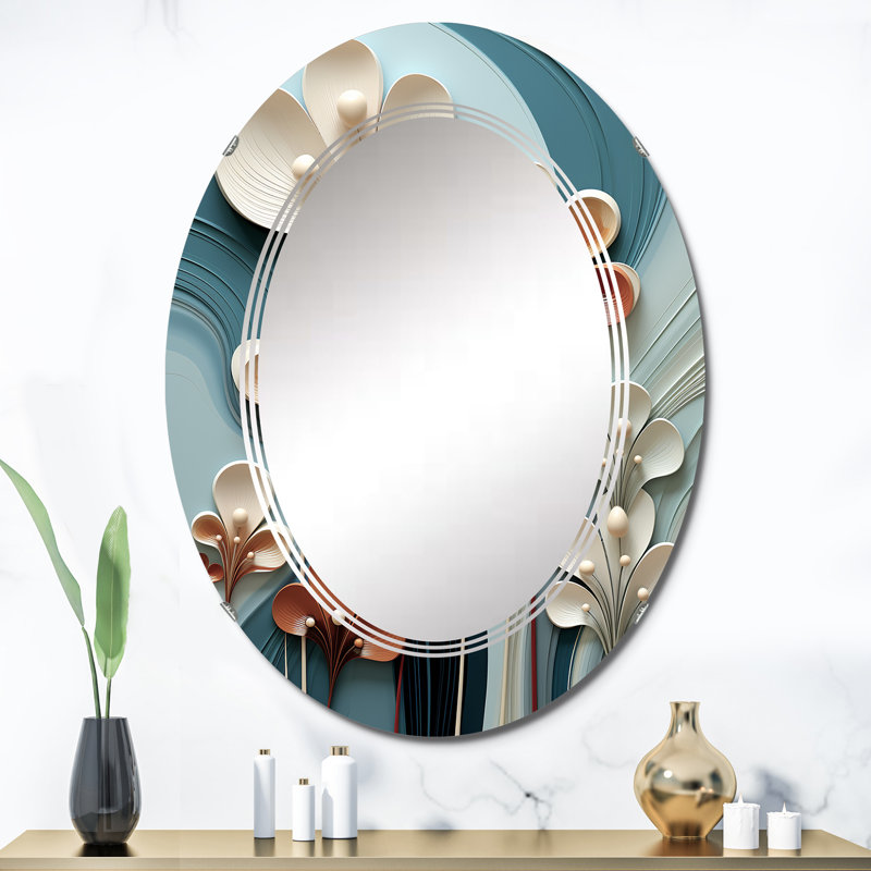Wilta - Miroir mural moderne ovale, 36 po x 24 po