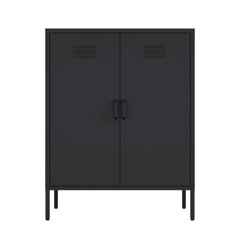 Armoire d'appoint en métal 32 po Naomi, Noir