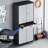 Metal Garage Storage Cabinet with Locking Doors and Adjustable Shelves, Rolling Tool Storage Cabinet with 4 Wheels and 1 Drawer