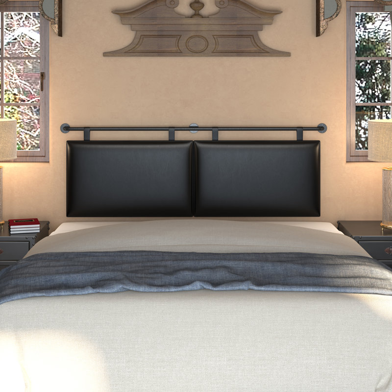 Tête de lit tapissier Nomeda, Grand, Black