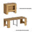 Table de salle à manger extensible de 19,7 po à 87,7 po pour 2 à 8 personnes, avec 4 rallonges amovibles