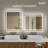 LED Bathroom Mirror with Front & Back LED Lighted Anti-Fog Tempered Glass Vanity Mirror, 3 Colors Temperature & Dimmable Light-115664320