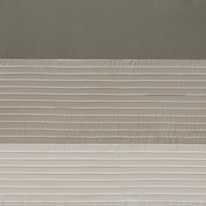 Amherst Polyoni Pintuck Single Curtain Panel, Natural