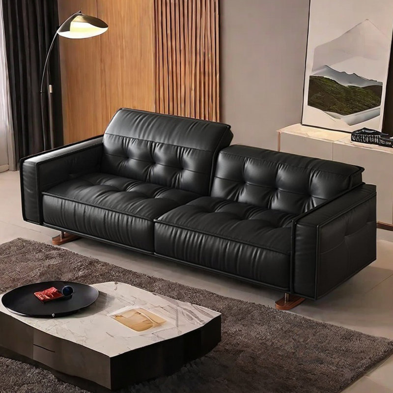 Canapé en cuir italien, 4, H 30 po x l 110,23 po x P 40,15 po
