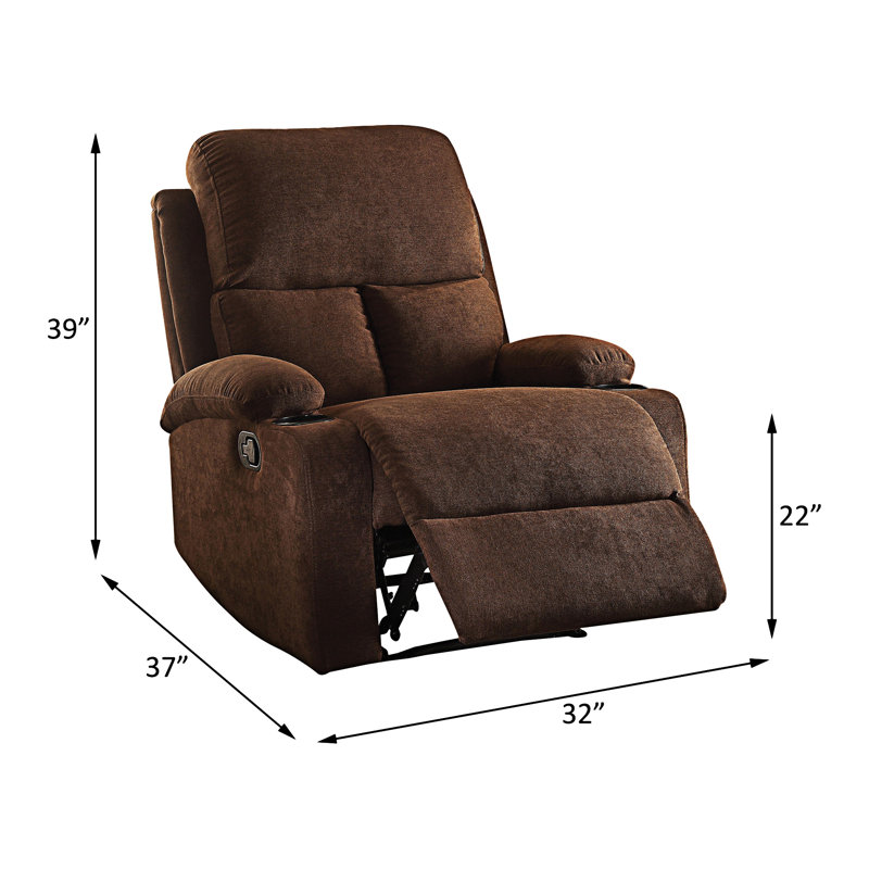 Fauteuil inclinable Piontek, Tissu chocolat