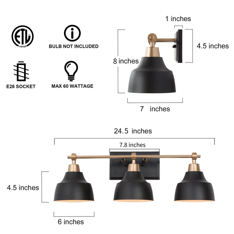Escarment 3 - Light Dimmable Vanity Light