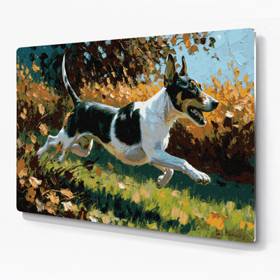 Dogs Rat Terrier Black Metal Wall Art