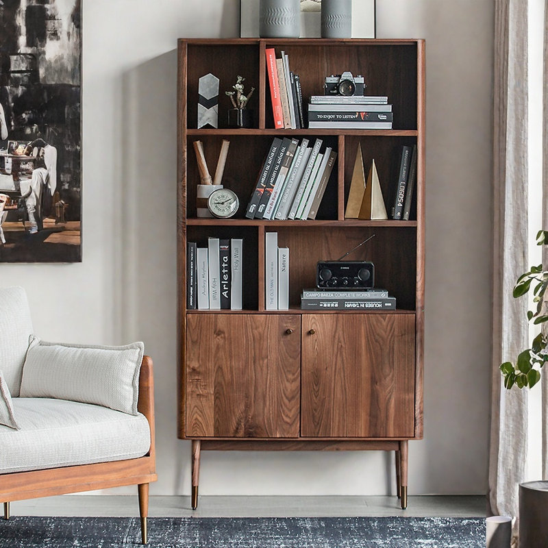 Modern and simple style solid wood bookcase