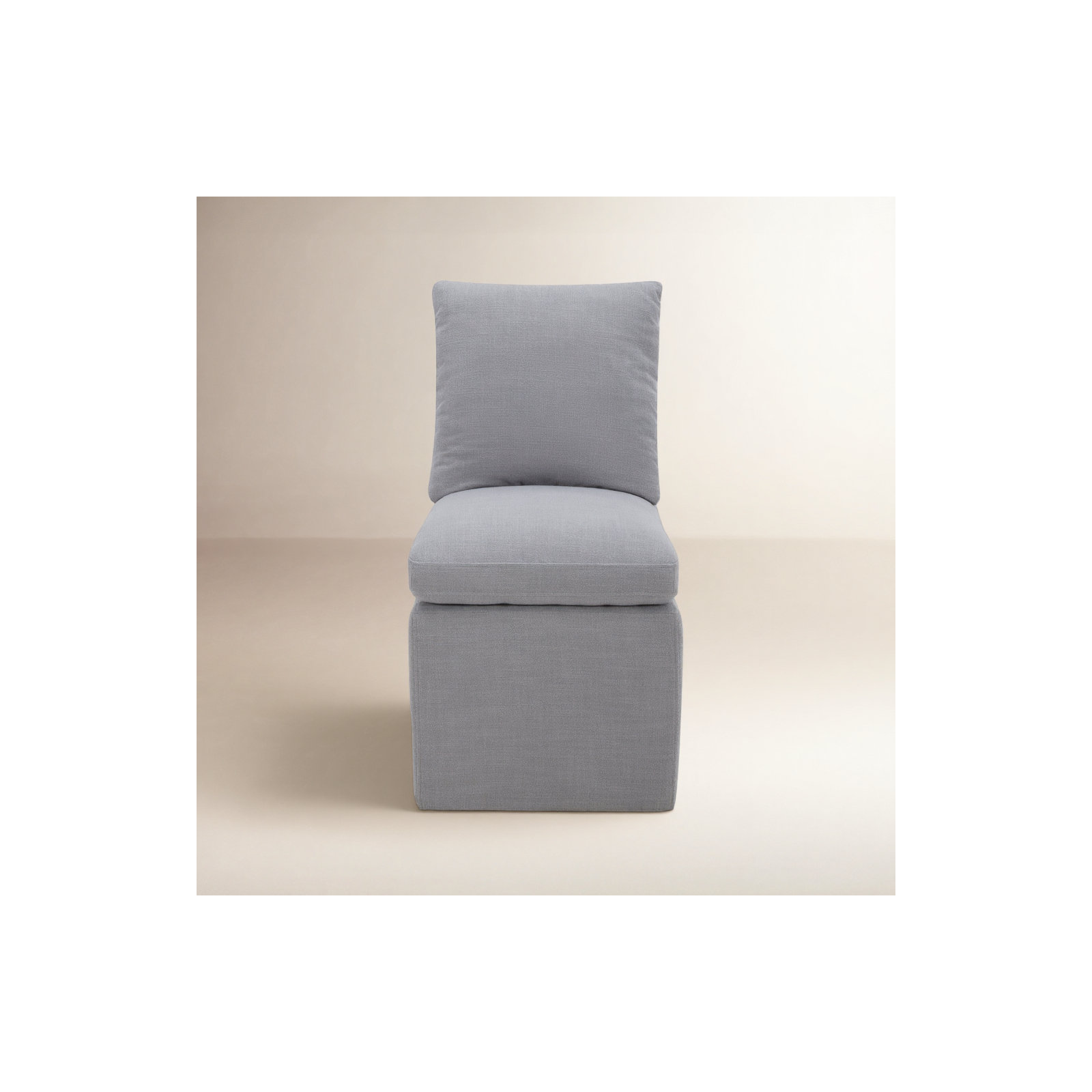 Alayaa Upholstered Side Chair, Effie Gray Performance Linen
