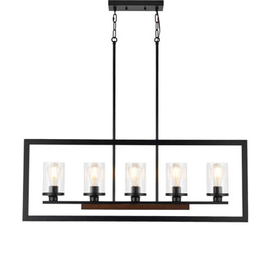 Luminaire suspendu pour îlot de cuisine 5 lumières