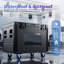 Valise utilitaire 35 po, coffre à câbles empilable, valise ATA imperméable et professionnelle, coffre de rangement roulant robuste avec roues pour équipement audio et dj professionnel, transport de matériel de tournée