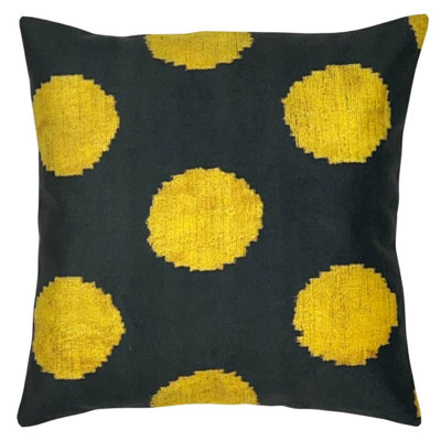 Oreiller style turc noir / jaune