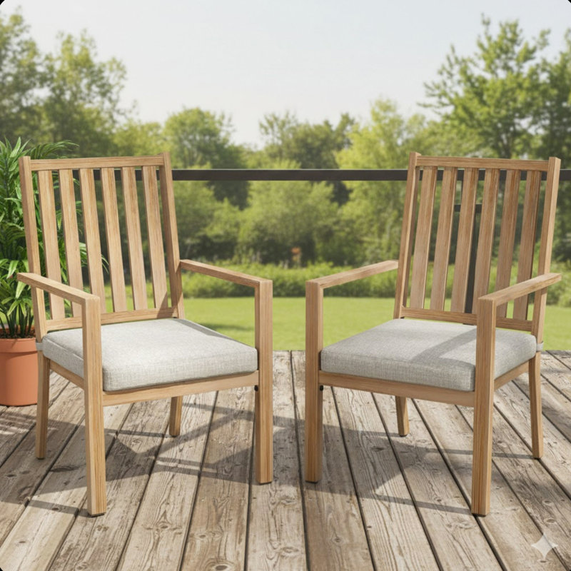 Ensemble de 2 chaises de patio en aluminium toutes saisons de 23 po