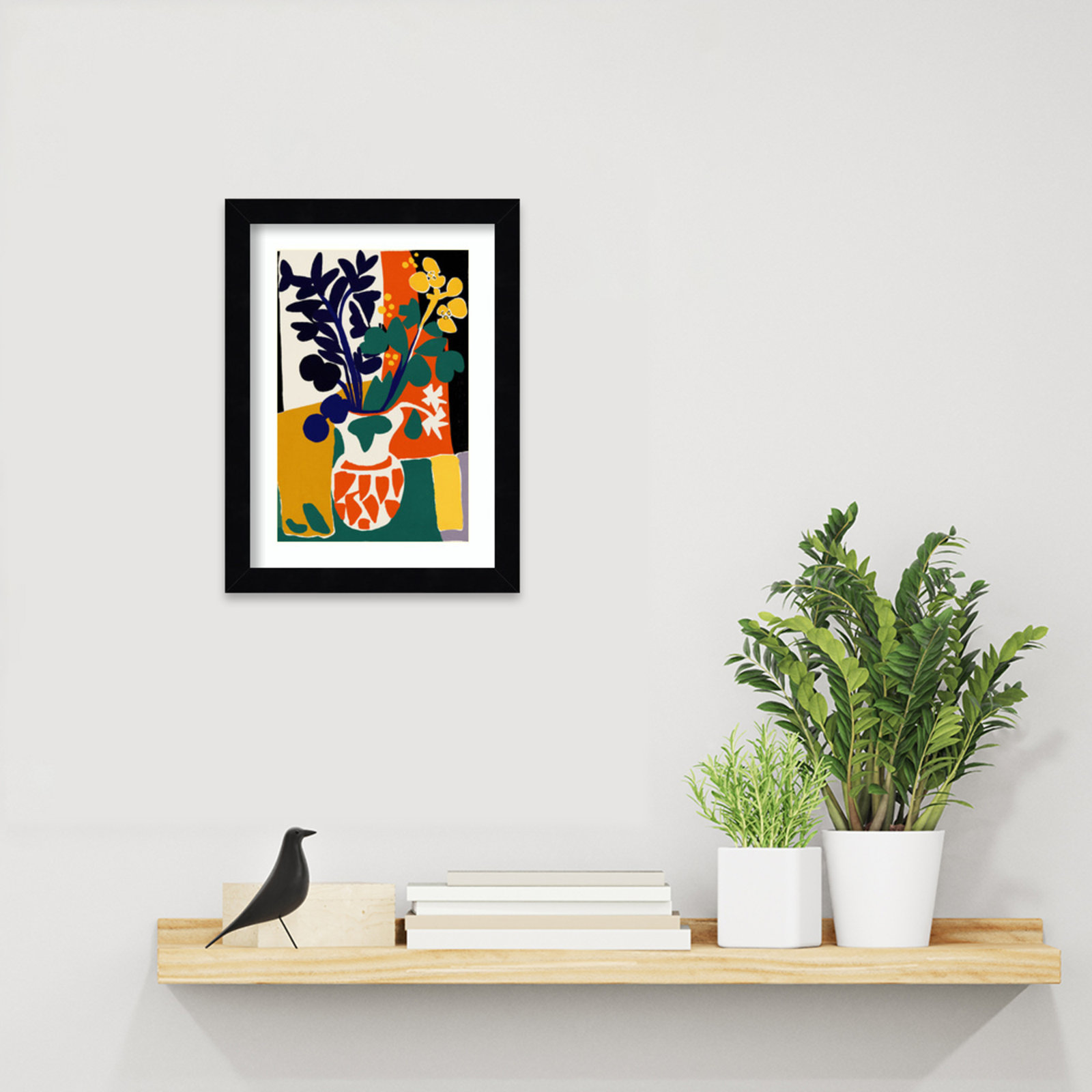 Ovando "France Floral Impressions" Print, Black, 13" H x 10" W