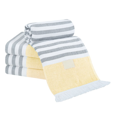  100% Cotton 35x60" Size 4 Pack Turkish Peshtemal Beach Towels