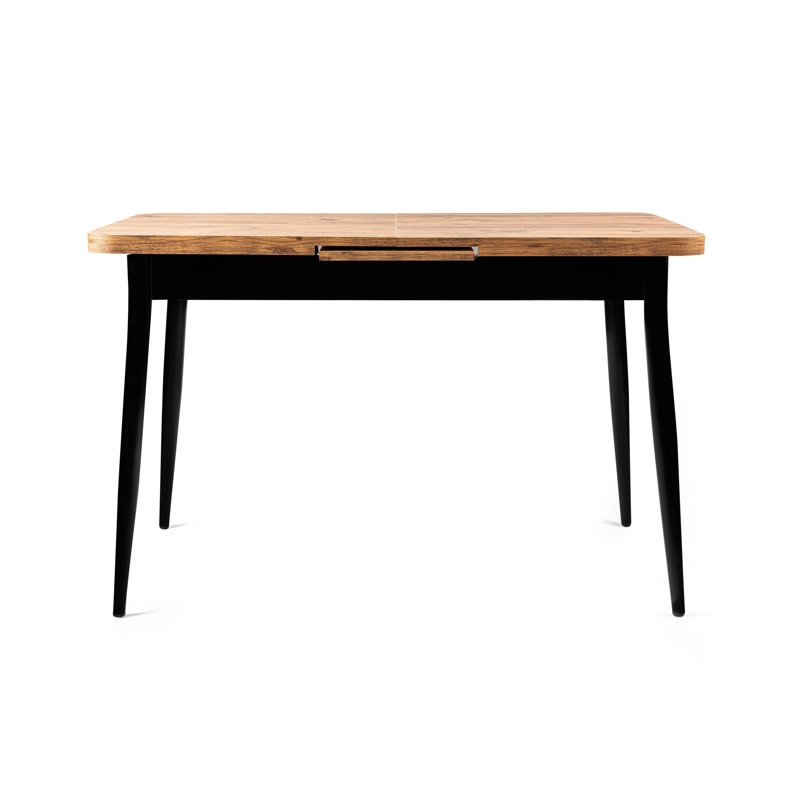 Modern Extendable Dining Table, Atlantic Pine, 47.2 x 27.6 x 29.5 Inches | 100% Melamine Coated Particle Board with Iron Legs | Extends to 59.1 Inches | 220 lbs Bearing Capacity | Stylish & Functional for Any Dining Space