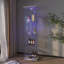 Vitrine moderne en verre avec lumières à DEL, à assemblage rapide, bibliothèque en verre trempé, 1 porte, 4 tablettes, blanc, convient au salon et aux chambres à coucher