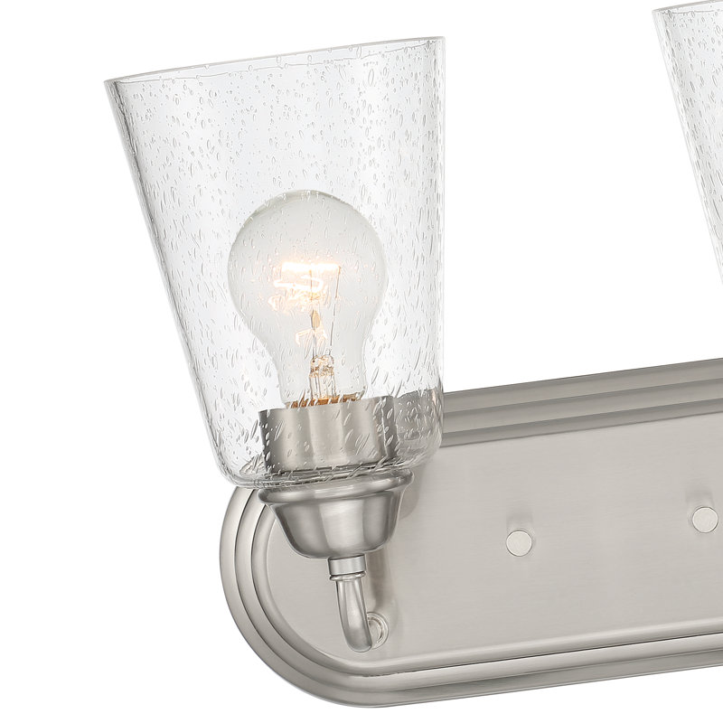Éclairage de salle de bain à intensité variable 2 lumières Debolt, Nickel brossé