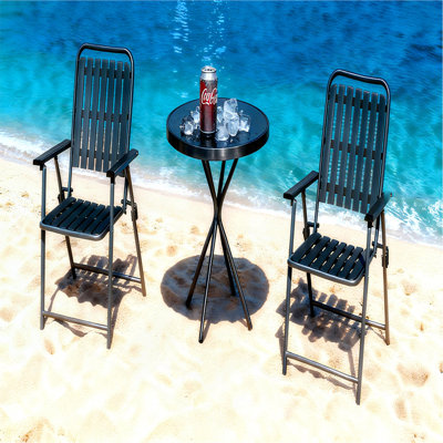 Table d'appoint en verre trempé carré de 24 po, structure en fer noir, facile à assembler en 10 minutes pour une utilisation en extérieur sur un balcon