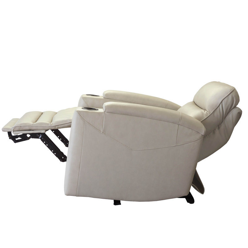 Fauteuil inclinable Power Zero Gravity, Cuir véritable crème