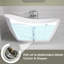 Contemporary 65" x 30" Acrylic Freestanding Oval Bathtub and Tub Set