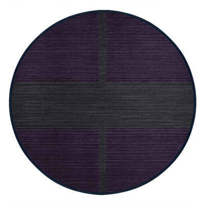 Tapis mauve à rayures horizontales lavable à la machine