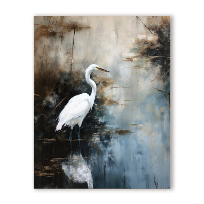 Nature Inspired Egret In Lake