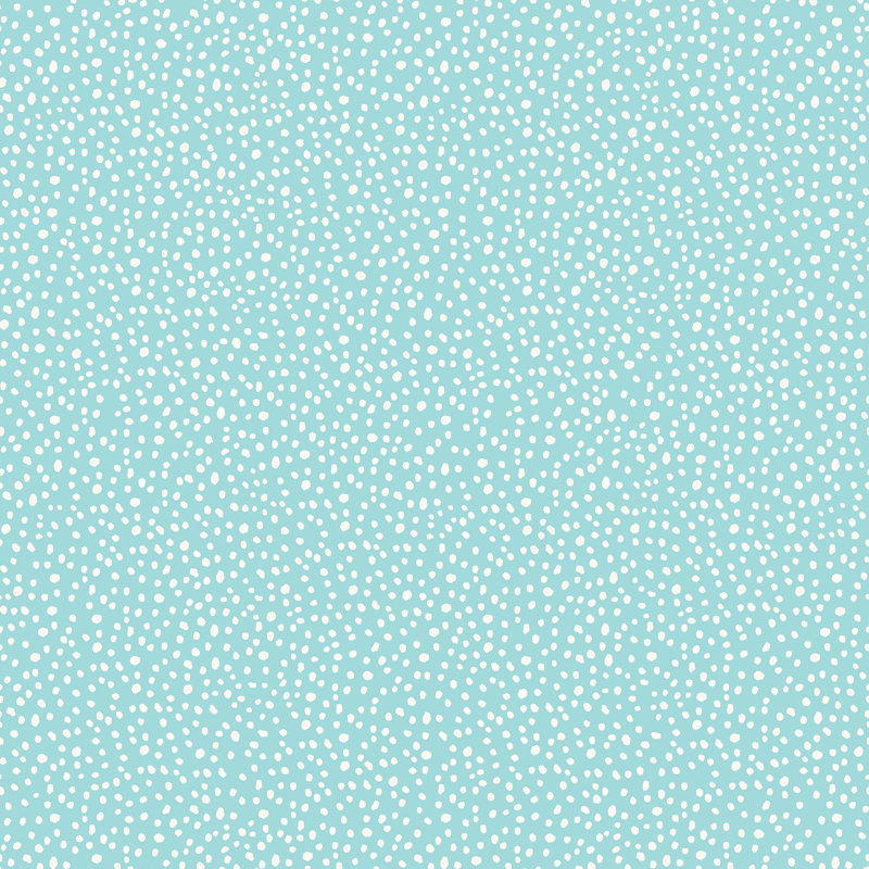 Papier peint à pois bleu clair Dotty, Bleu