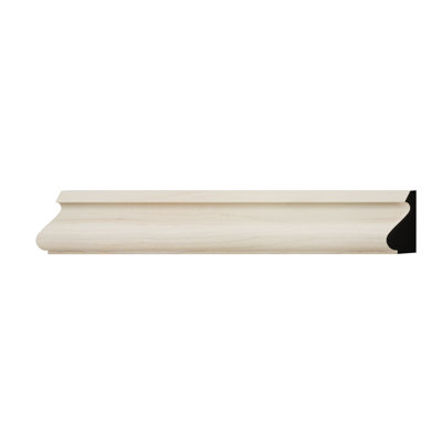 WM163 - Americraft Base Cap Solid Hardwood Moulding, 11/16"D x 1 3/8"W x 96"L, Stain Grade Maple