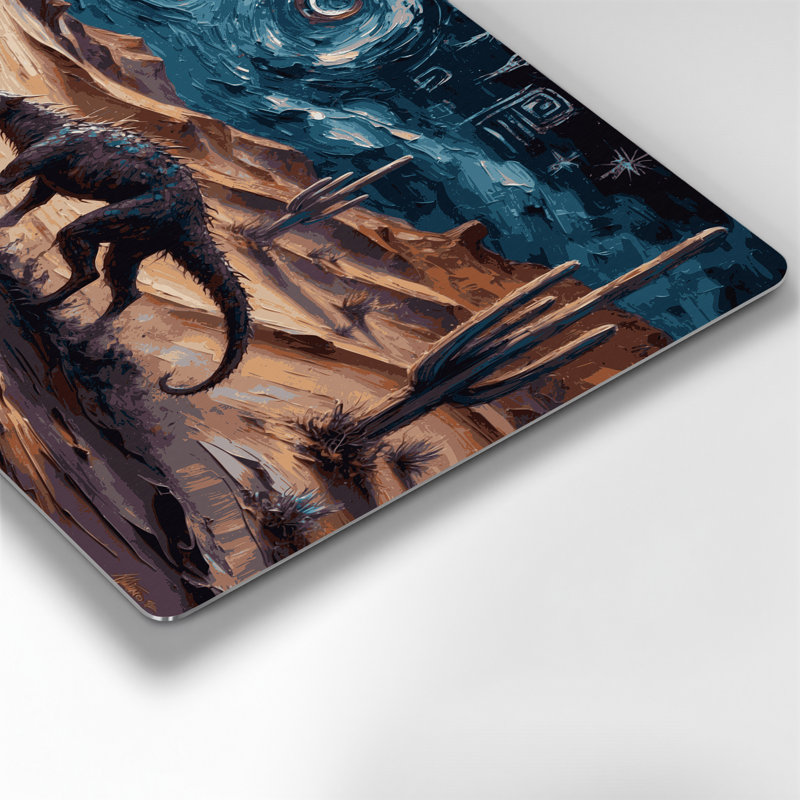 «Southwestern Animals» Chupacabra 14, art mural en métal mauve, H 20 po x l 24 po
