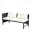 Canapé modulaire d'extérieur en osier 3 pièces avec conversation-529532310