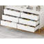 Commode 6 tiroirs avec poignées en métal doré, grande commode de rangement moderne-1590858883
