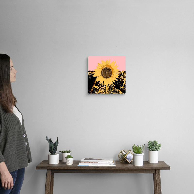 Pop Art Sunflower III par Jacob Green - reproduction d'art graphique sur toile, Toile tendue, H 12 po x l 12 po x P 1,25 po