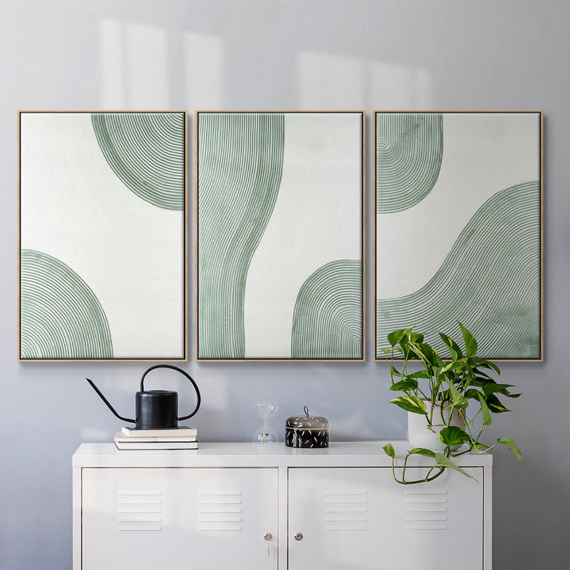 " Get Going I " 3 - Pieces, 40" H x 90" W  x 2" D, Natural